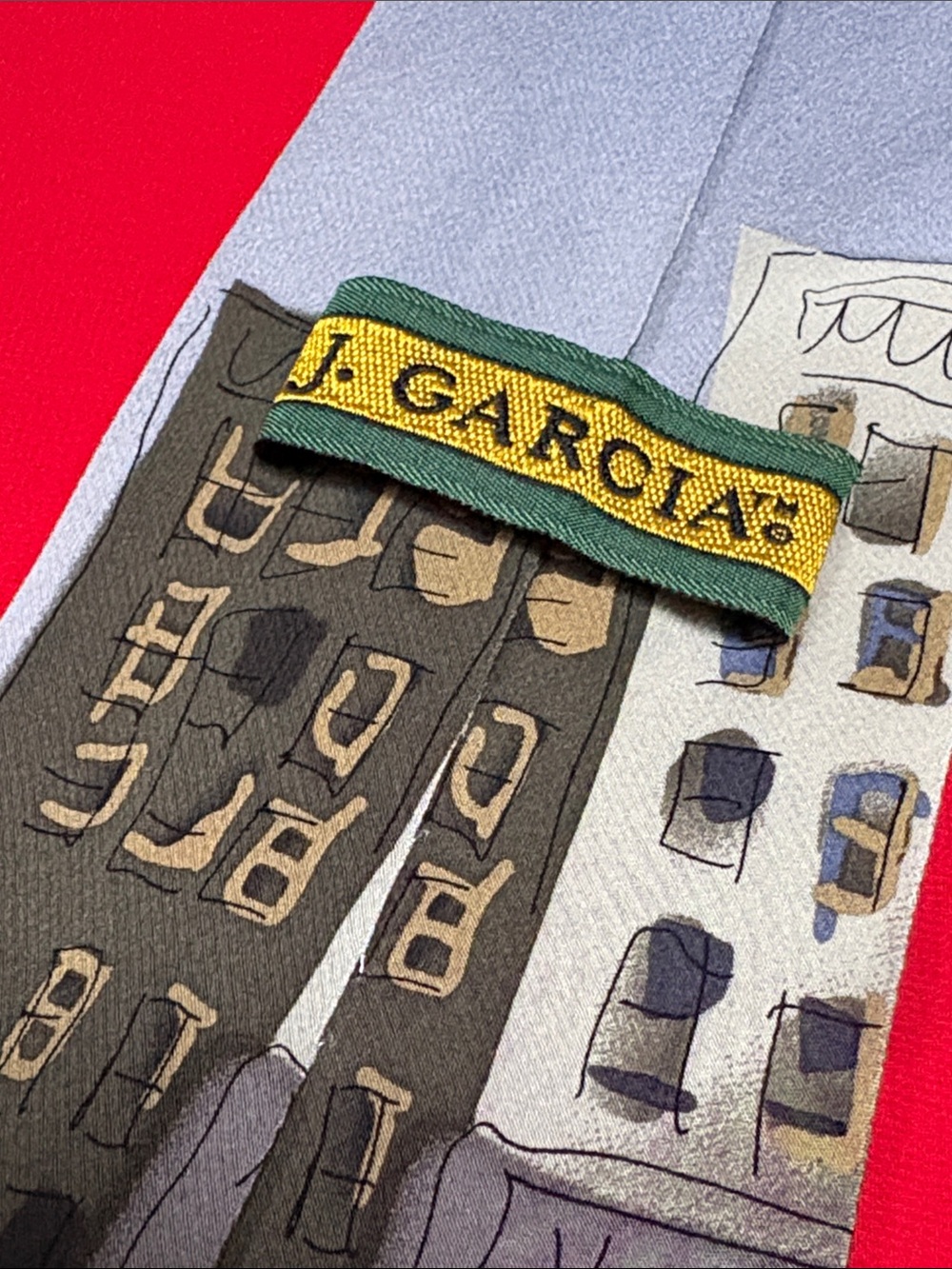 J. Garcia vintage silk New York, NY tie! - Picture 4 of 6